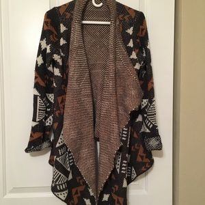 Boho Sweater Jacket in Earthy Tones